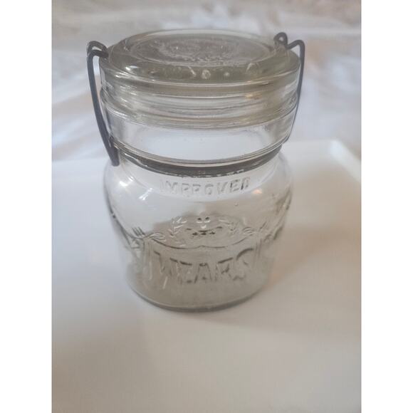 Antique c1910 Improved WEARS Smalley Pint Size Canning Fruit Jar Boston, Mass - Picture 7 of 9